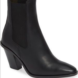 Topshop Morty Black Leather Chelsea Boot 5.5
